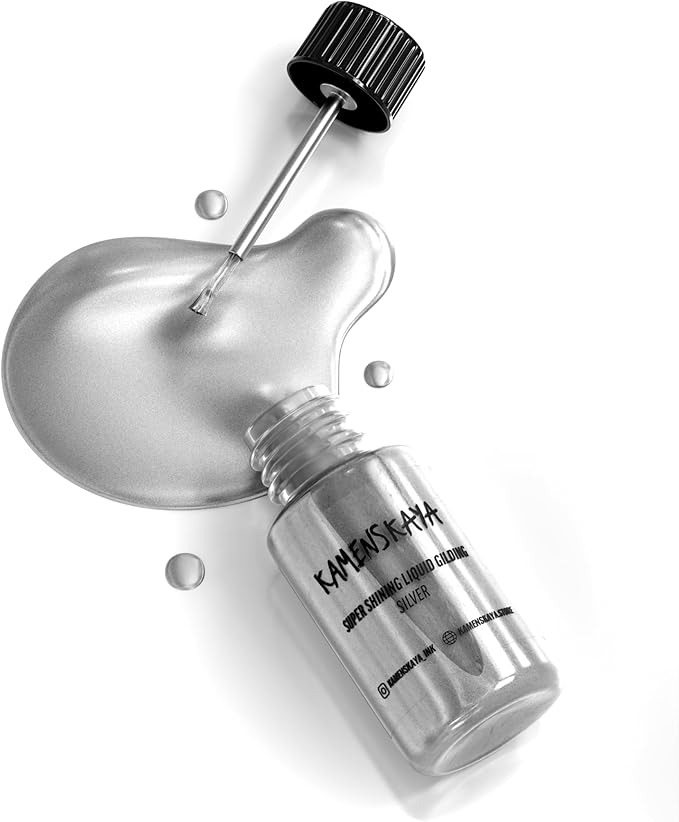 Liquid Silver Leaf Paint - Alcohol Based Fast Drying Silver Liquid Leaf, 0.68 fl oz (20 ml)