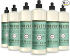 Mrs. MEYER'S CLEAN DAY Liquid Dish Soap, Biodegradable Formula, Basil, 16 fl. oz - Pack of 6