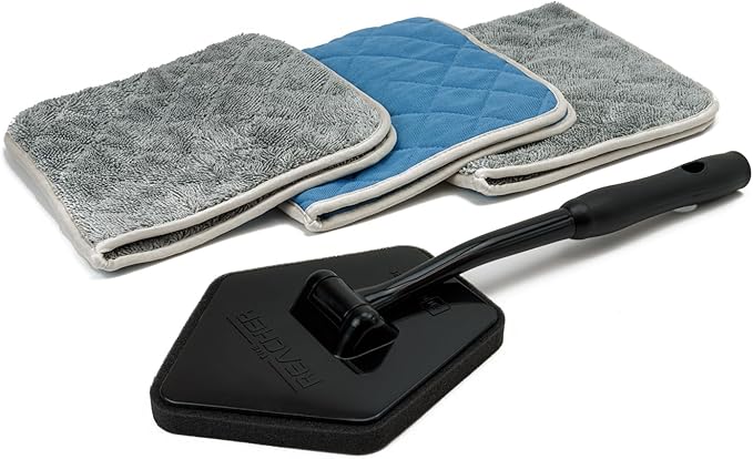 Autofiber The Reacher Glass Cleaning Kit w/Glass Flip Towels (Smooth/Twist)