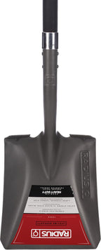 Radius Premium D-Handle Square-Point Shovel, Fiberglass Shaft