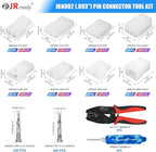 JRready ST6550 .093” Pin Connector Kit 2 3 4 6Pin Connectors Power Crimp Housing Plug 1189 Series Male Female Terminal 14-20AWG Standard Molex 5.03mm Pitch with Crimper Upgraded Pin Removal Tool