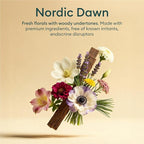 Vove Nordic Dawn Scent Drops, Jasmine Florals Vetiver - Laundry Fragrance Oil with Glass Dropper, Scent Booster, Pairs with Dryer Balls, Hypoallergenic, Biodegradable Musk, FSC-Certified Packaging