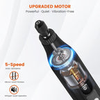 Rotary Tool Kit, Cordless Rotary Tool, Continuous Use While Charging, Low Vibration, 2.0Ah Capacity, 5-Speed Upto 18000RPM, with 31 Pcs Accessories, Ideal for Beginners and Artisans, Black