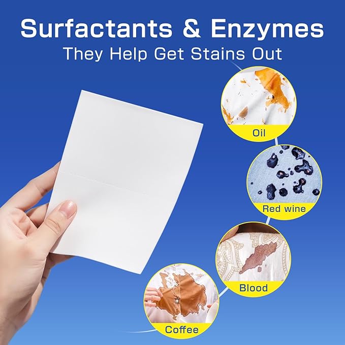 Soulink Laundry Detergent Sheets Fresh Linen Scent 240 Loads，Eco Friendly Detergent Strips for Travel & Home - No Plastic Jug Soap Strips, Plant-based, Hypoallergenic. Safe for Sensitive Skin