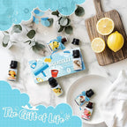 Housekeeping Fragrance Oils Set, Essential Oil Gift Set for Diffuser, Clean Scent Diffuser Oil, Use with Wool Dryer Balls - Lemon, Sweet Orange, White Tea, Fresh Linen, Freesia, Grapefruit