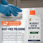 Professional Marble Etch Remover 8.8 fl. oz, Effective on Limestone, Travertine, Alabaster & Onyx, Removes Stains, Dull Spots, Water Rings & Light Scratches, Dust-Free Polishing