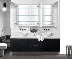 Krugg Medicine Cabinet | Recess or Surface Mount | Blum Hinge 170 Degree Soft Close| (60"x36")