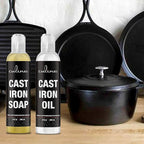 Cast-Iron Cleaning Kit, A Cleanser and Cleaner 8 oz Bundled with Cast-Iron Conditioner Oil 8 oz by Culina Kosher Certified