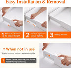 Lifewit 12 Pack 4" High Drawer Dividers 28-43.5cm/11-17" Adjustable Drawer Organizer for Clothes/Utensils, Expandable Drawer Separator in Dresser/Kitchen/Bedroom/Office Organization & Storage White