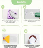 Indoor Safe & Odorless Wall Hole Repair Mixture – Quick-Dry with Scraper, Fast Fills Cracks for Smooth Paint-Ready Walls (Wall Repair Paste 2 Pack ＆ Wall Repair Patches)