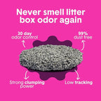 Boxie Glo Clumping Clay 30 Day Odor Control Cat Litter, 99.9% Dust-Free, Low Tracking, UV Light Attractant, 28 lb