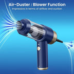 Cordless Handheld Vacuum with 12000Pa High Power Suction, 3-in-1 Air Duster & Air Blower & Pump Hand Held Vacuum, Mini Car Vacuum Cleaner for Household Chores, Flooring, Carpet, Car