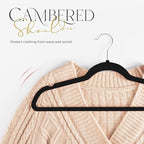 HOUSE DAY Black Velvet Hangers 300 Pack, Premium Clothes Hangers Non-Slip Felt Hangers, Sturdy Black Hangers Heavy Duty Coat Hangers, Durable Suit Hangers, Space Saving No Hanger Mark Rotating Hook