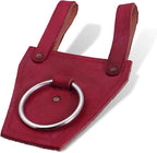 Armory Replicas - Ring Leather Universal O-Ring Medieval Style Axe Holder Belt Frog - Hand Crafted Genuine Leather Costume Weapon Holster Holder