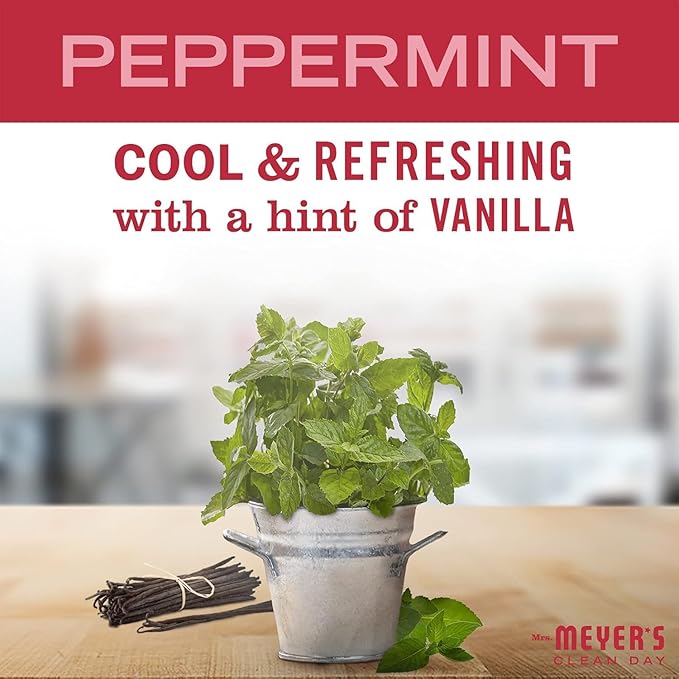 Mrs. Meyer's Multi-Surface Cleaner, Peppermint, 16 OZ (Pack of 4)