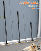 Carpet Rake for Pet Hair Removal, Reusable Dog Hair Remover with 47" Handle, Pet Hair Removal Tool with Innovative Metal Edge Design for Carpets, Rugs, Stairs, Pet Tower & Hard-to-Reach Places