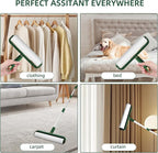 Large Lint Rollers for Pet Hair, Floor Lint Roller with 9.45 in Giant Lint Roller Refill 360 Sheets Total, Extendable Handle Sticky Rollers for Floor, Carpet, Furniture, Clothing & Couch (Green)