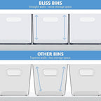 STORi Bliss 10" x 6" Open Clear Pantry Organizer Bin, Plastic Containers with Handle for Kitchen, Fridge, Cabinet, Closet, Bathrom, Undersink Storage Made in USA