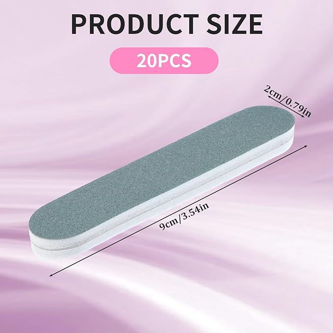20 PCS Silver Polish Sticks, 3.54" Long Double-Sided Sanding Sticks Scratch Remover Polishing Cleaning Buffing Bars for Gold, Rose Gold, Copper, Alloy, Brass and Other Jewelry, Watches, Phone Screen
