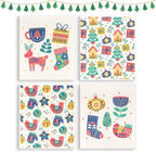 6 Pack Swedish Dishcloths for Kitchen |Watercolor Dish Towels | Reusable Paper Towels Washable | Non-Scratch Cellulose Sponge Cloths | No Odor, Biodegradable, Swedish Cloths, Pattern