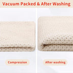 Homaxy 100% Cotton Waffle Weave Kitchen Dish Towels, Ultra Soft Absorbent Quick Drying Cleaning Towel, 13 x 28 Inches, 6-Pack, Mixed Color