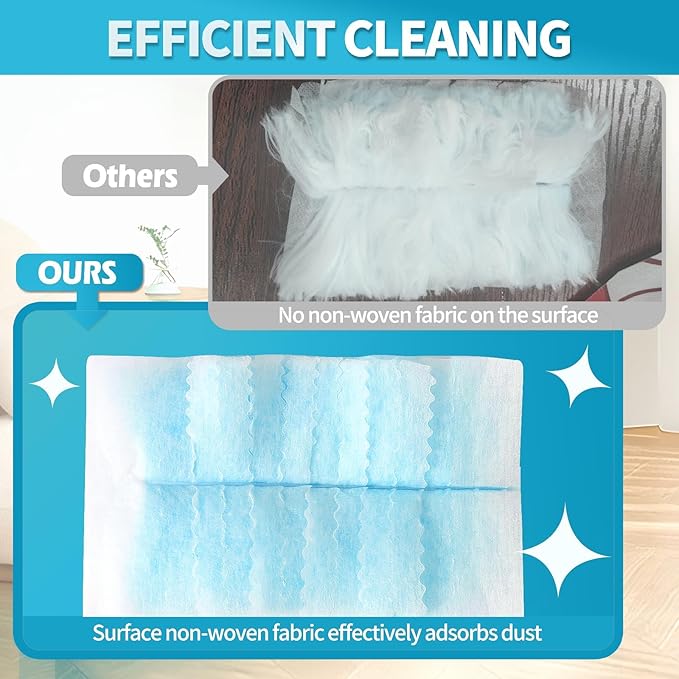 Disposable Microfiber Feather Duster Refills, Multi-Surface Duster Compatible with Swiffer Dusters Handle, 60 Count(Unscented, Pack of 1)