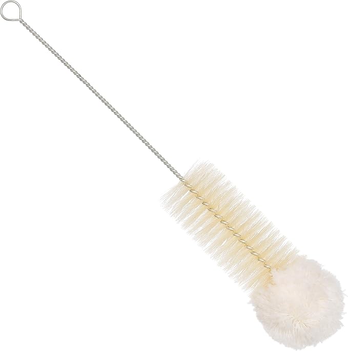 Redecker Natural Pig Bristle and Cotton Cleaning Brush, 12-5/8-Inches