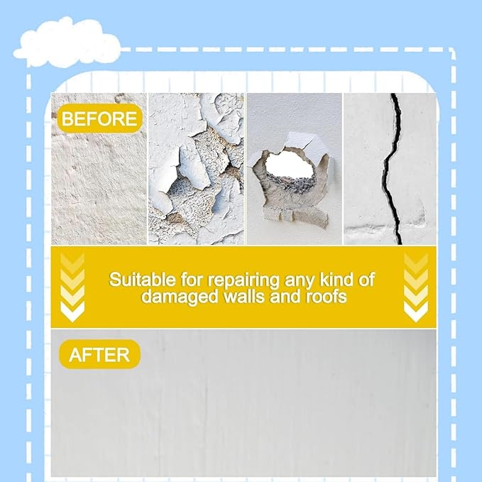 Professional Drywall Repair Kit 12x12 Inch - Self-Adhesive Mesh Patch for Large Holes in Walls & Ceilings, Quick & Easy Wall Hole Repair Kit(Heavy Duty)