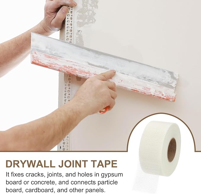 PATIKIL Drywall Repair Mesh Tape, 3 inch x 328 ft Fiberglass Repair Patch Self-Adhesive Dry Wall Joint Tape 9 Mesh Wall Hole Crack and Seam Patch, White