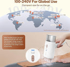 Newbealer Dual Voltage Garment Steamer - 120V/220V, 1200W Powerful Steamer for Clothes, Home & Travel Use, Horizontal & Vertical Steaming, 20s Heat-up, Foldable, 1.72lbs, 180ml (Gold)