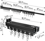 Clothes Drying Rack Foldable Wall Mounted Drying Rack 3 Fold Black-Laundry Drying Rack Durable Clothing Racks for Hanging Clothes