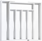 Bellsal White Silverware Organizer Kitchen Drawer Organizer Expandable Bamboo Utensil Holder Cutlery Tray for Kitchen Utensil and Flatware Bedroom Office