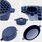 G GOOD GAIN Wood Stove Steamer - Cast Iron Stove Humidifier with Large Opening Top | Oval Bowl Fire Place Pot for Home Heating Decorative | Matte Finish & 2.7 Quart, Green