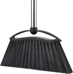 Heavy Duty Broom, 54-inch Adjustable Long Handle Angle Brooms Large Brooms for Sweeping Indoor and Outdoor Commercial Broom for Home Kitchen Patio Garage Porch Courtyard Classroom, Black
