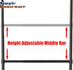 Simple Houseware Adjustable Closet Hanging Rod, Black