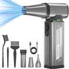 Compressed Air Duster-300000RPM Super Power Cordless Electric Air Duster, Stepless Adjustment & 3-Gear Adjustable Rechargeable Brushless Motor Air Blower for Computer, Keyboard, House, Outdoor and Car
