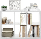 Furinno Cubicle Open Back Decorative Cube Storage Organizer, 6-Cube, White