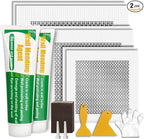 Drywall Repair Kit | 500g Safe Wall Mending Agent | 6pcs Wall Patches | Reusable Frosted Block | Scrapers | Easy Hole Filling for Aluminum, Metal, Plaster, Sheetrock & Ceiling