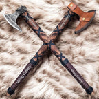 [Viking Cutlery] Viking Axe of Ragnar Lothbrok – Hand-Forged Hunting & Camping Axe with Leather Sheath | Authentic Norse Tomahawk | Unique Viking Gift for Men