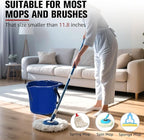 Matthew Cleaning 4.2 Gallon Mop Bucket, Heavy Duty Plastic Cleaning Bucket with Built-in Pour Spout, Mop Holder and Comfort Grip Handle, House and Commercial Cleaning Supplies, 2 Pack Blue
