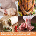 Vivifying Butchers Twine, 2pcs x 656 Feet Food Safe Cotton Bakers Twine String for Tying Meat, Making Sausage, Trussing Turkey, Roasting, Cooking and Packing(Beige)