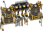 CCCEI Yellow Power Tool Organizer Wall Mount, Large Tools and Battery Storage Rack Charging Station Individual Switches. Drills Holder, Garage Utility Shelves with 6FT Power Strip. Gift for Men.