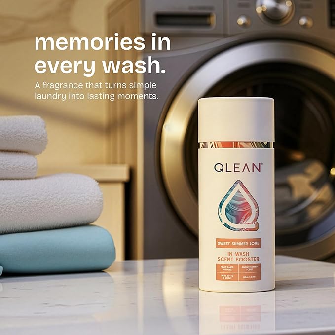 QLEAN In Wash Scent Booster Beads - 100% Plant Based - Natural Laundry Booster Beads & Smell Deodorizer - Environment Friendly Odor Eliminator for Clothes (320 grams) (Sweet Summer Love)