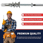 Drywall Anchors and Screws Kit, 100 Pcs Self Drilling Drywall Anchors, 50 Pcs Zinc Sheetrock Anchors and 50 Pcs #8 x 2 Metal Screws, Heavy Duty Hollow Wall Anchors, 75 Lbs Hanging Mounting