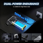 Electric Air Duster - 110,000 RPM Compressed Air Duster, 120W Cordless Air Blower for Computer Keyboard，House, Outdoor & Car, 3-Speed Rechargeable Mini Turbo Fan, Type-C Fast Charge (X113)