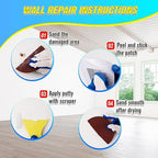 DIYSELF 18 Pack Drywall Repair Kit, Spackle Wall Repair for Nail Holes, Drywall Patch Kits, Hole Putty Filler for Small Hole Repair, Wall Patch Repair Kit for Home, Apartment, Nursery