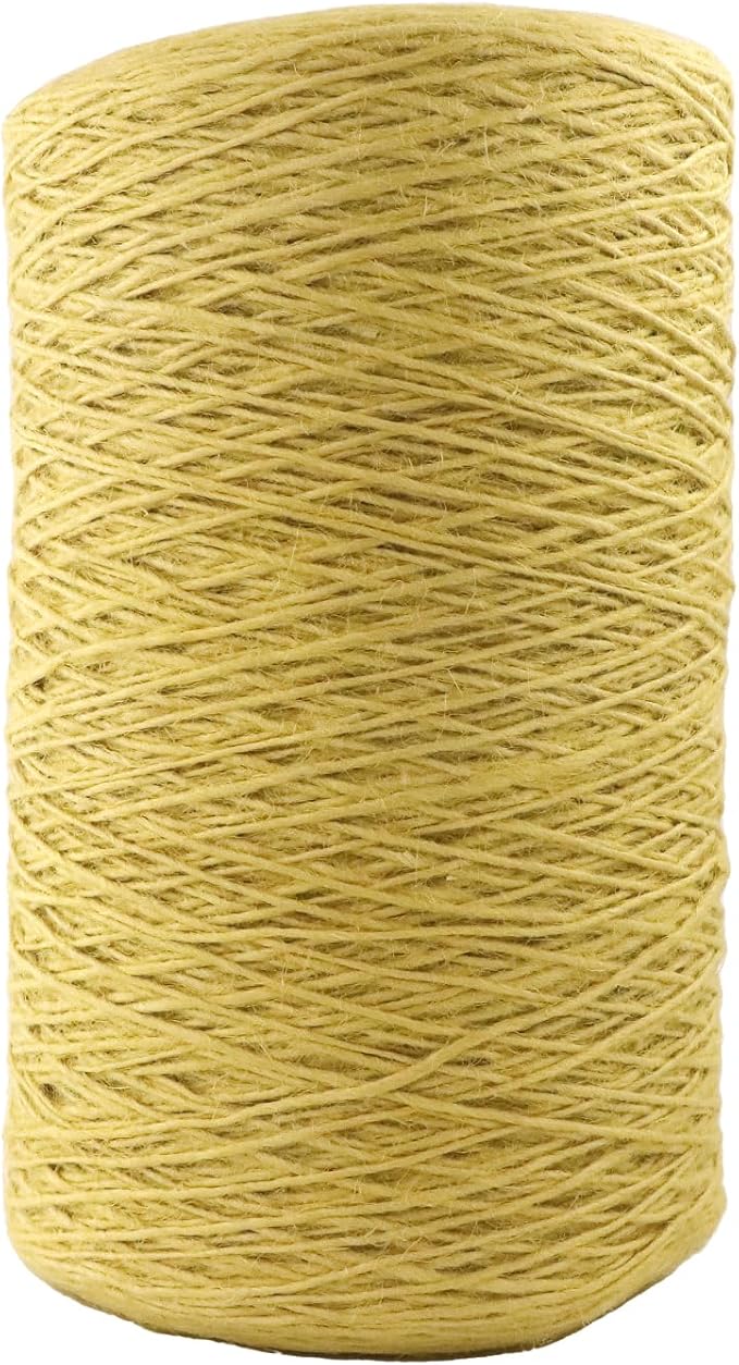1mm x 1500 Feet Yellow Jute Rope, Twine for Gardening Tomato Climbing Plant Tie Floristry Crafts Gift Wrapping Packing Decor