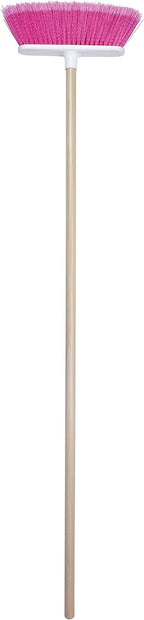 The Original Soft Sweep Magnetic Action Fuchsia Broom with Natural Finish Wood Handles (1 Fuchsia Broom)