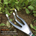 Garden Hand Cultivator with Broad Claw, Hand Rake for Weeding and Turning Soil, Scratch Tool Loosens Soil and Rips Out Weeds, Ergonomic Grip with Bend Proof Aluminum Design