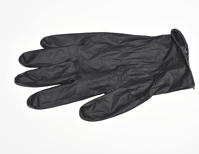 Safeguard, Nitrile Disposable Gloves, Powder Free, Latex Free, Box of 100 Gloves, Size Large, Black,100 Count(Pack of 1)